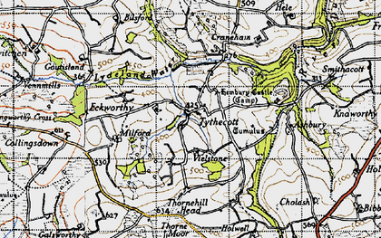 Old map of Tythecott in 1946