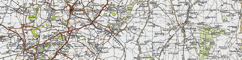 Old map of Baden Hill in 1946