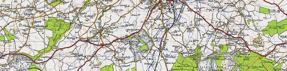 Old map of Tytherington in 1946