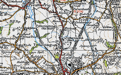 Old map of Tytherington in 1947