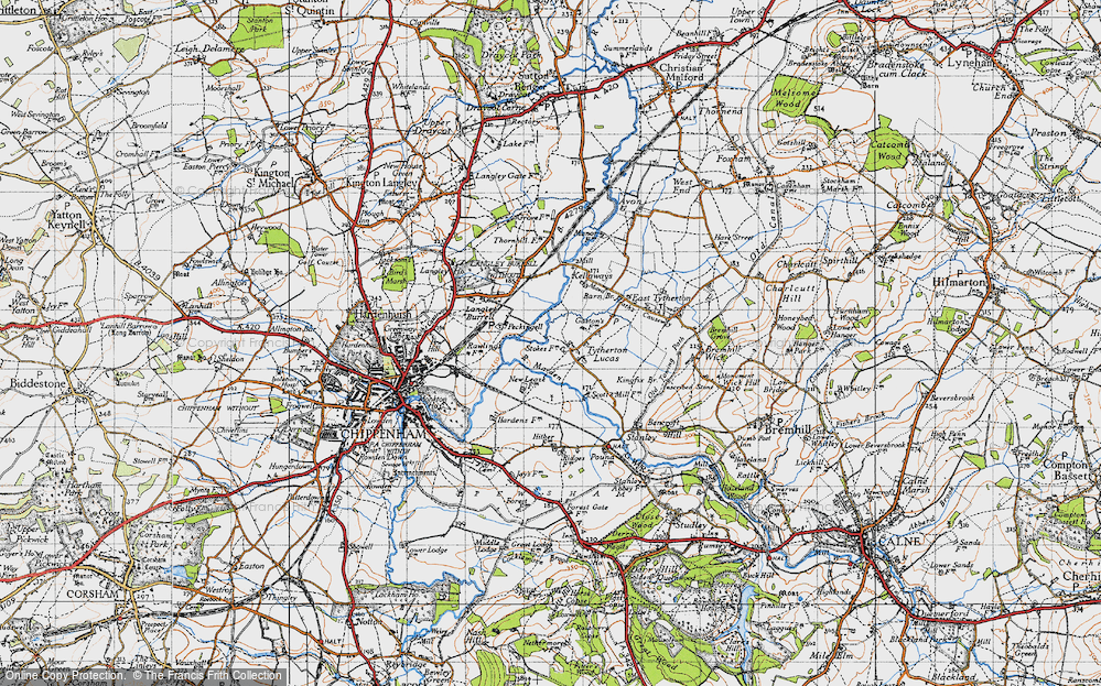 Old Map of Tytherton Lucas, 1947 in 1947