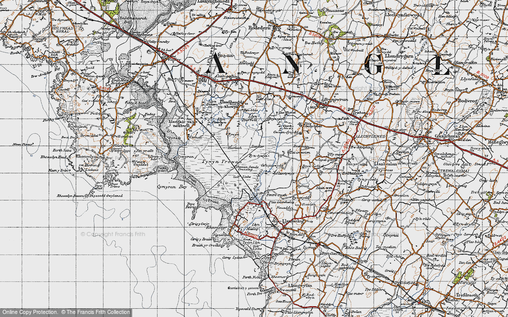 Old Map of Tywyn Trewan Common, 1947 in 1947