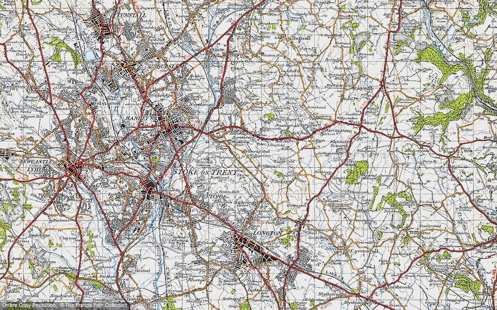 Old Map of Ubberley, 1946 in 1946