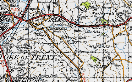 Old map of Ubberley in 1946