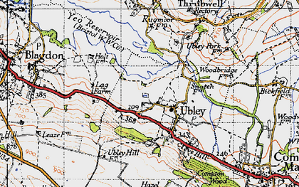 Old map of Ubley in 1946