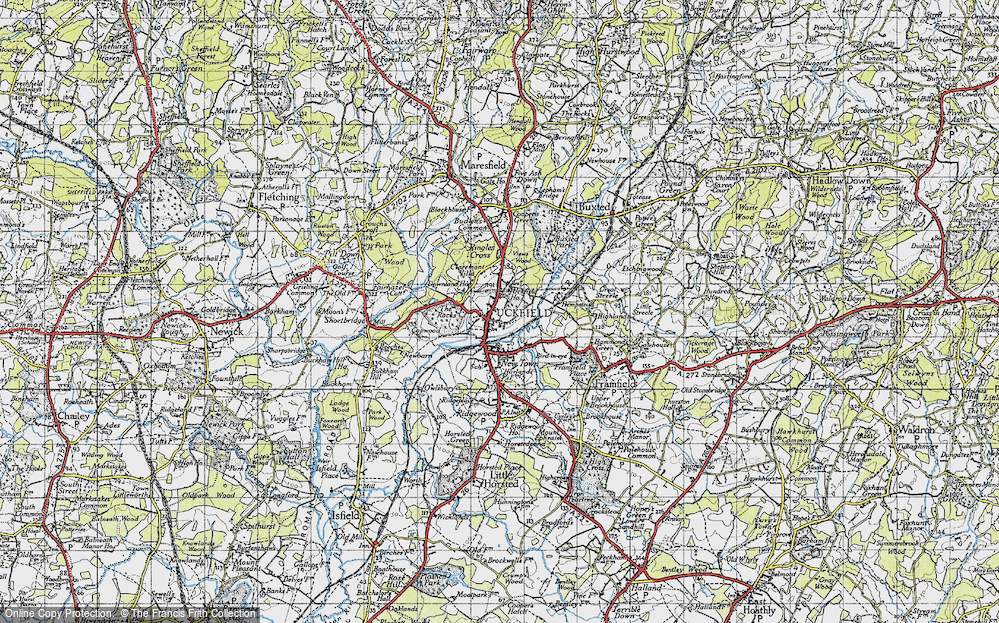 Old Map of Uckfield, 1940 in 1940