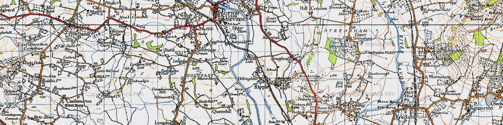 Old map of Uckinghall in 1947