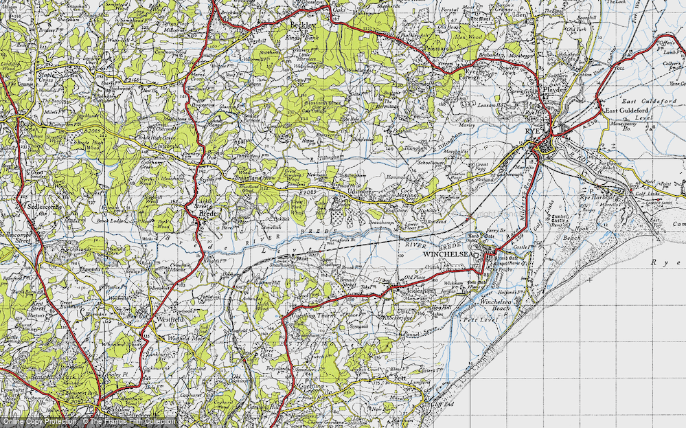 Old Map of Udimore, 1940 in 1940