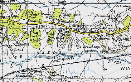 Old map of Udimore in 1940