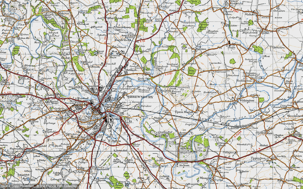 Historic Ordnance Survey Map of Uffington, 1947