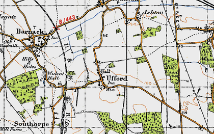 Old map of Ufford in 1946