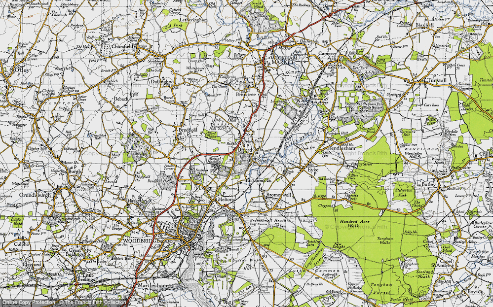 Old Map of Ufford, 1946 in 1946