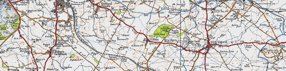 Old map of Ufton in 1946