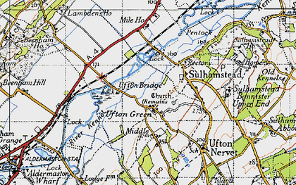 Old map of Ufton Green in 1945