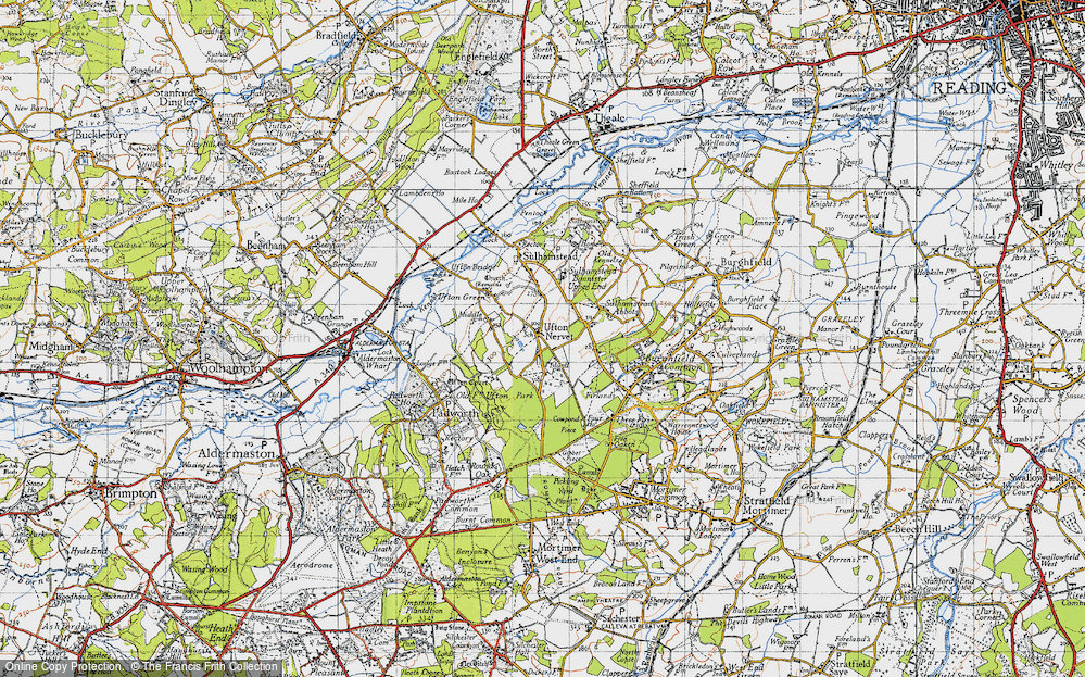 Old Map of Ufton Nervet, 1945 in 1945