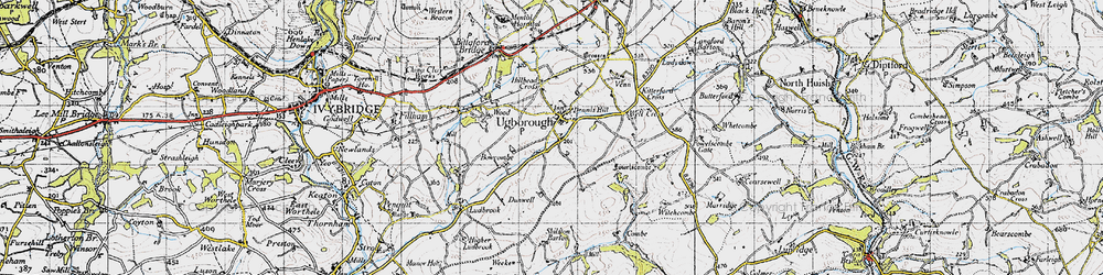 Old map of Ugborough in 1946