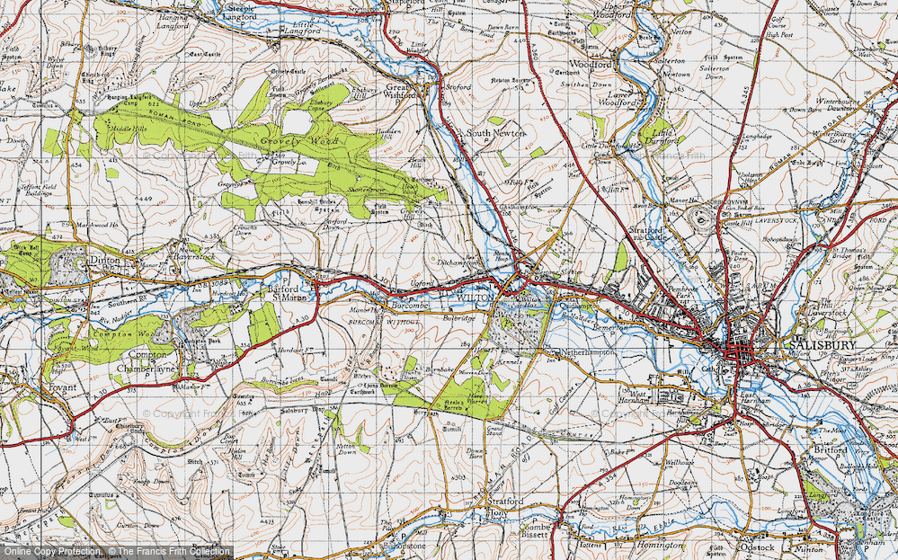 Old Map of Ugford, 1940 in 1940