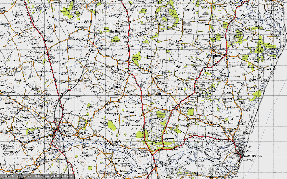 Old Map of Uggeshall, 1946 in 1946