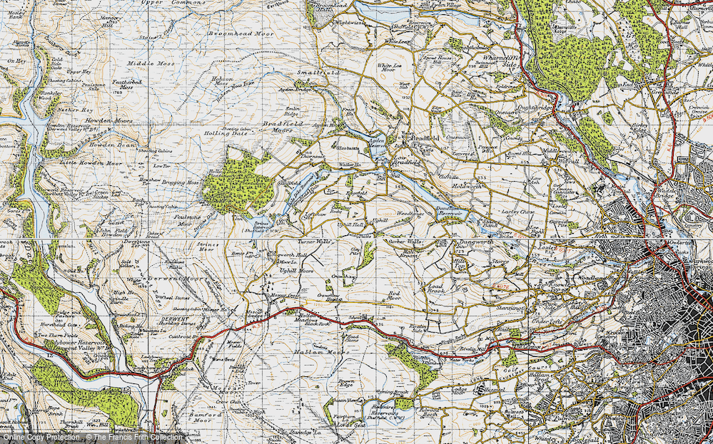 Old Map of Ughill, 1947 in 1947