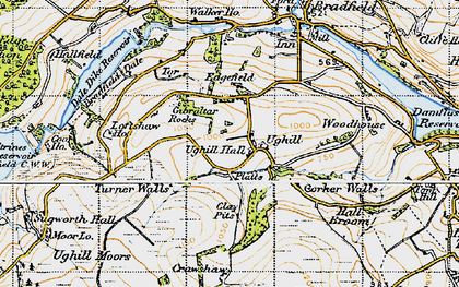 Old map of Ughill in 1947