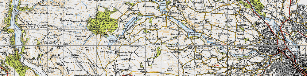 Old map of Ughill in 1947