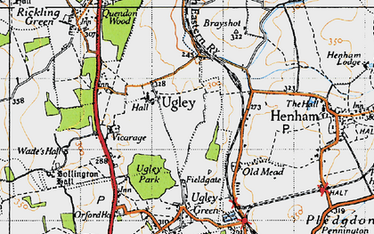 Old map of Ugley in 1946