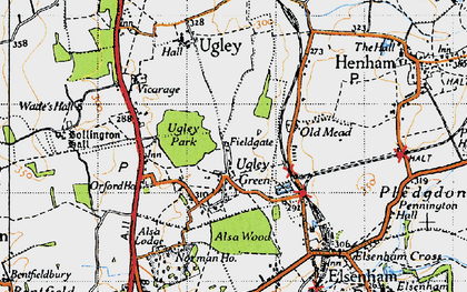 Old map of Quaremead in 1946