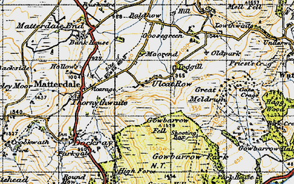Old map of Ulcat Row in 1947