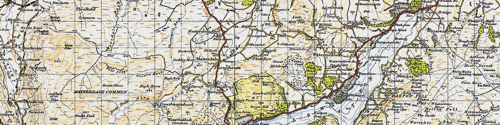 Old map of Todgill in 1947