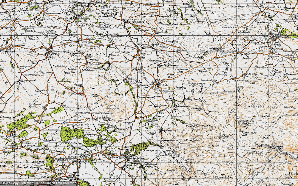 Old Map of Uldale, 1947 in 1947