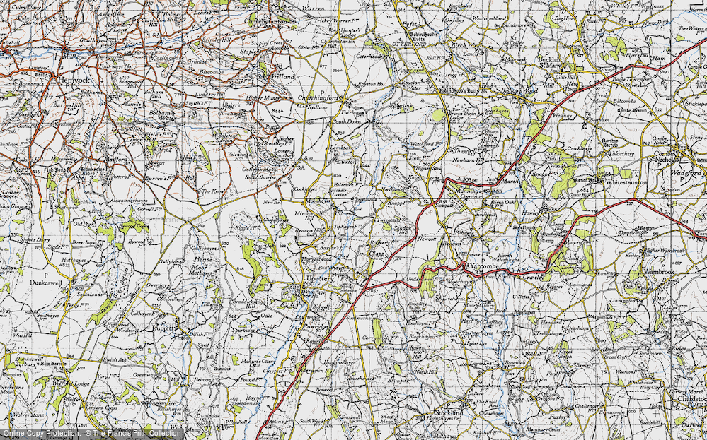 Old Map of Ullcombe, 1946 in 1946