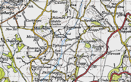 Old map of Ullcombe in 1946