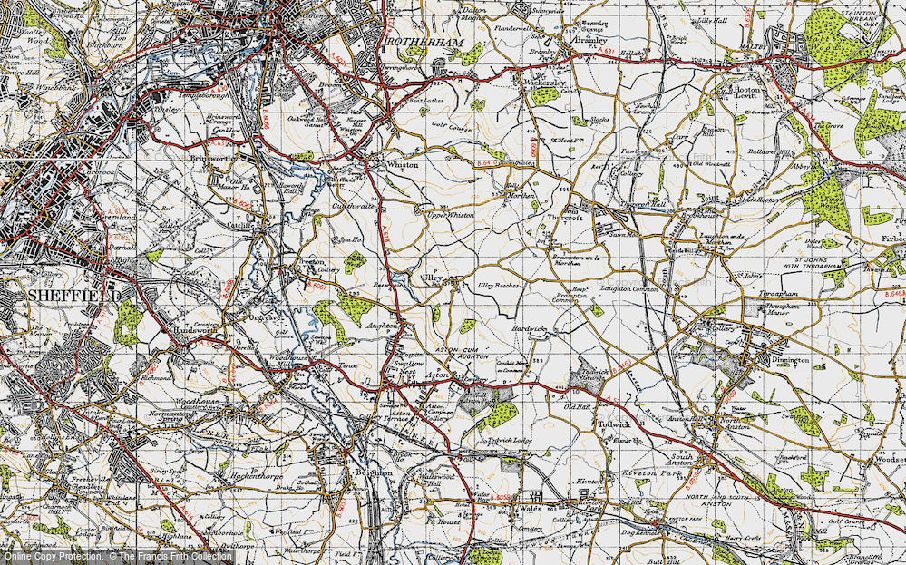 Old Map of Ulley, 1947 in 1947
