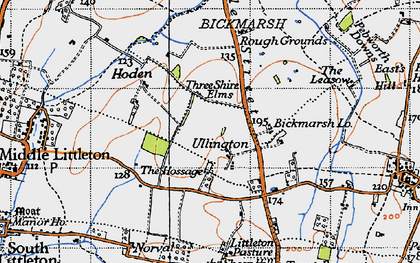 Old map of Bickmarsh Lodge in 1946