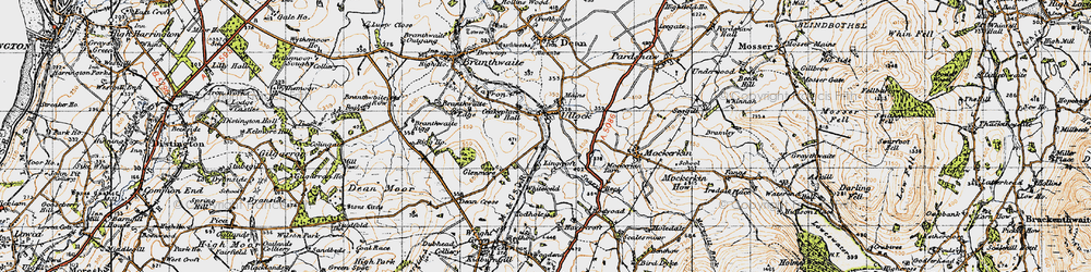 Old map of Ullock in 1947