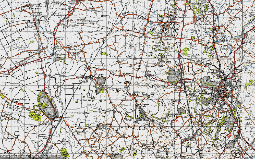 Old Map of Ulnes Walton, 1947 in 1947