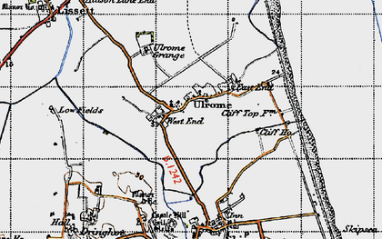 Old map of Ulrome in 1947