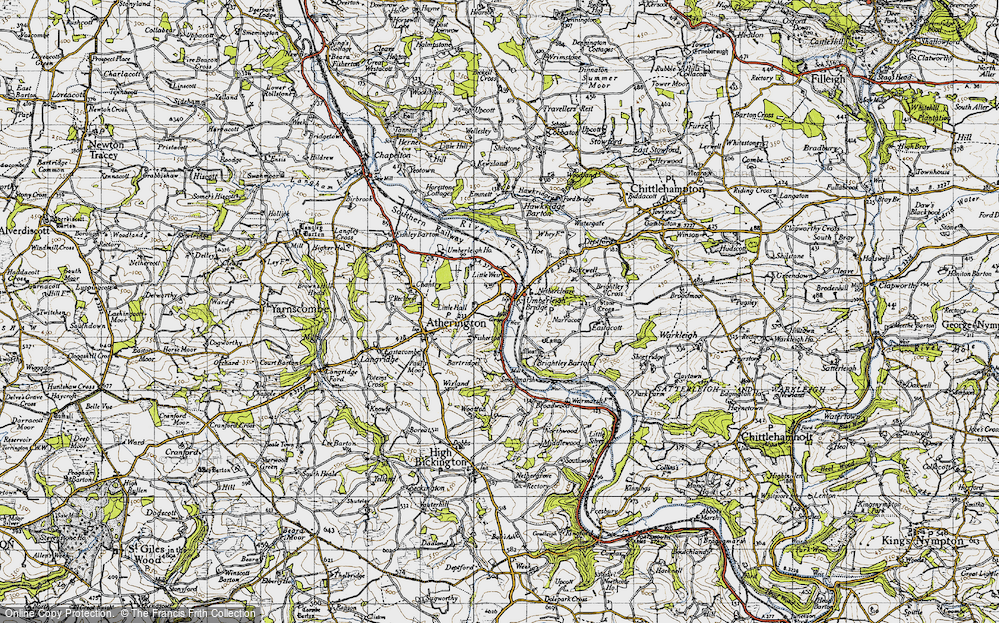 Old Map of Umberleigh, 1946 in 1946