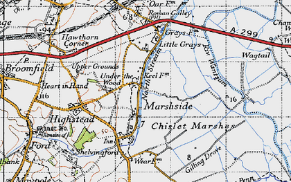Old map of Under the Wood in 1947