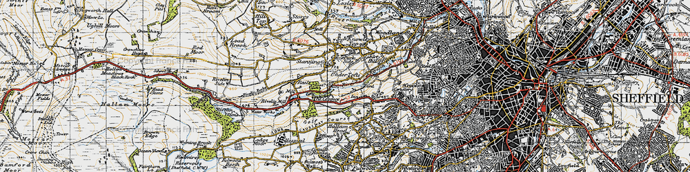 Old map of Under Tofts in 1947