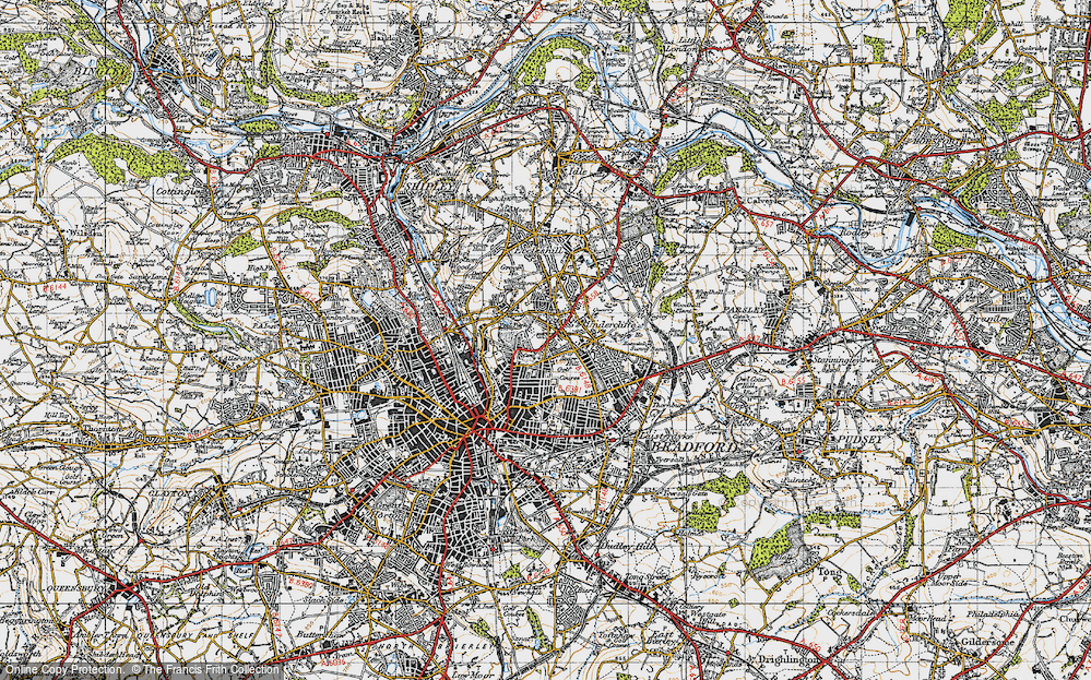 Old Map of Undercliffe, 1947 in 1947
