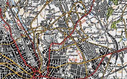 Old map of Undercliffe in 1947