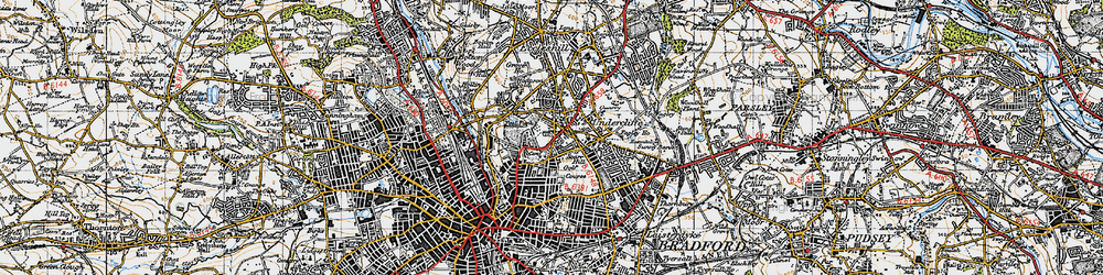 Old map of Undercliffe in 1947