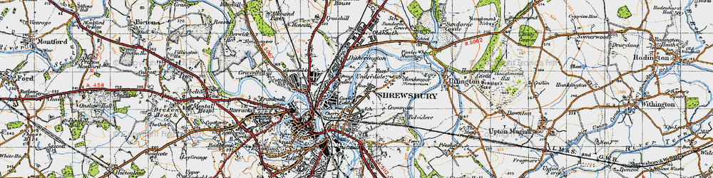 Old map of Underdale in 1947