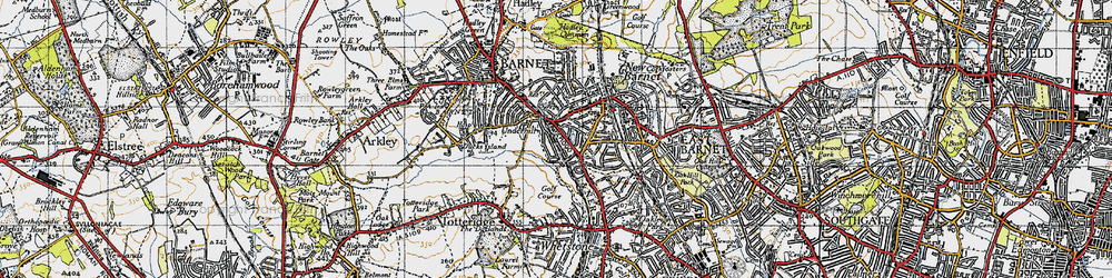 Old map of Underhill in 1946