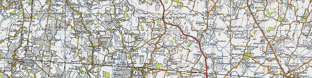 Old map of Underling Green in 1940