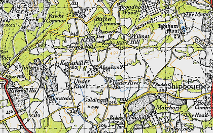 Old map of Budds in 1946