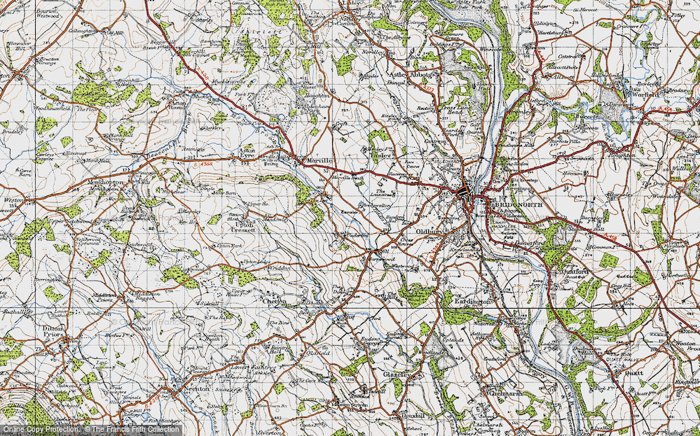 Old Map of Historic Map covering Bridgwalton in 1947