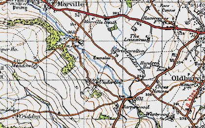 Old map of Bridgwalton in 1947