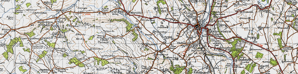 Old map of Harpswood in 1947